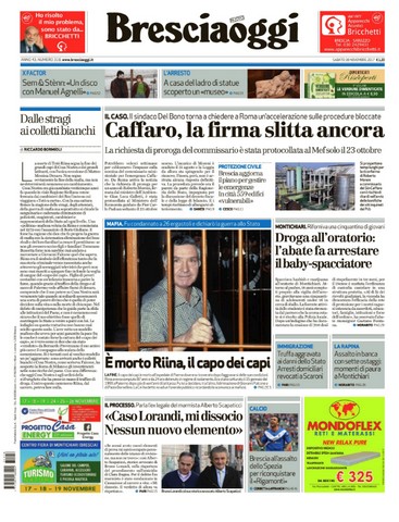 Rassegna stampa quotidiani locali 18 novembre 2017