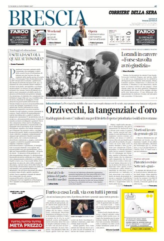 Rassegna stampa quotidiani locali 24 novembre 2017