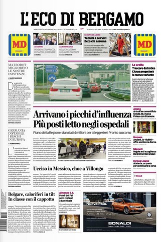 Rassegna stampa quotidiani locali 22 novembre 2017