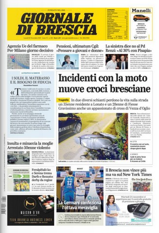 Rassegna stampa quotidiani locali 20 novembre 2017