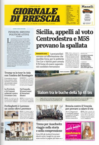 Rassegna stampa quotidiani locali 4 novembre 2017