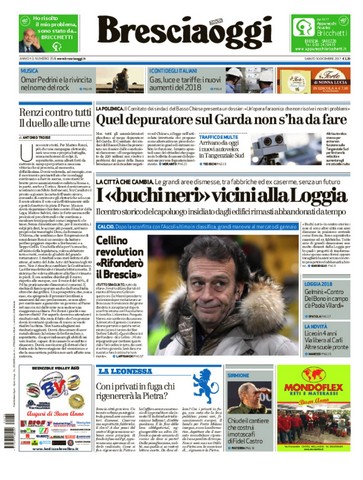 Rassegna stampa quotidiani locali 30 dicembre 2017