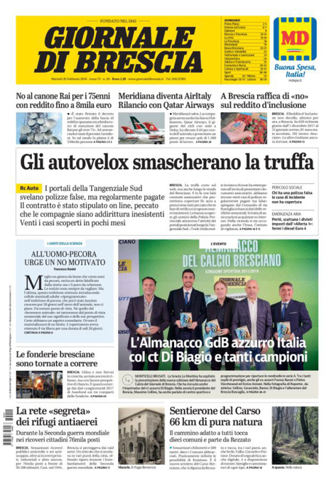 Rassegna stampa quotidiani locali 20 febbraio 2018