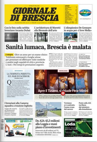 Rassegna stampa quotidiani locali 21 marzo 2018