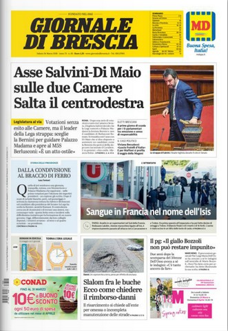 Rassegna stampa quotidiani locali 24 maro 2018