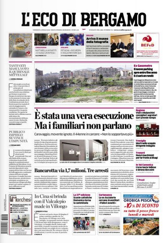 Rassegna stampa quotidiani locali 6 aprile 2018