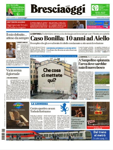 Rassegna stampa quotidiani locali 19 aprile 2018