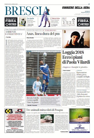 Rassegna stampa quotidiani locali 4 aprile 2018