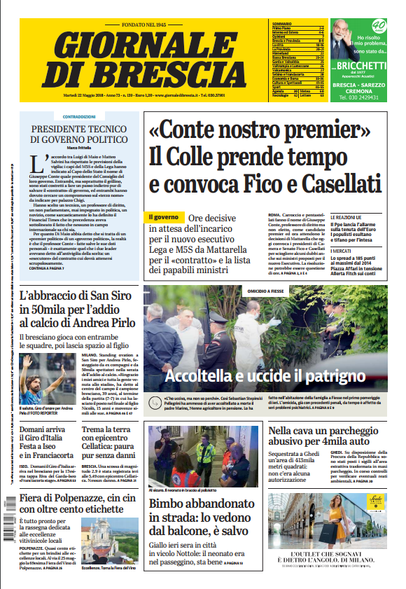 Rassegna stampa 22/05/18