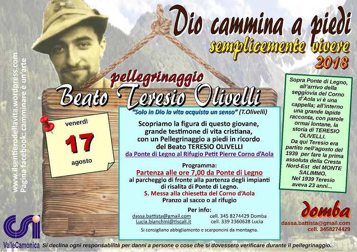 Pregare il Beato Teresio Olivelli con un pellegrinaggio da Ponte di Legno al Corno d’Aola