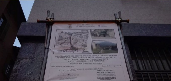 Breno, via ai lavori per l’ascensore per il castello