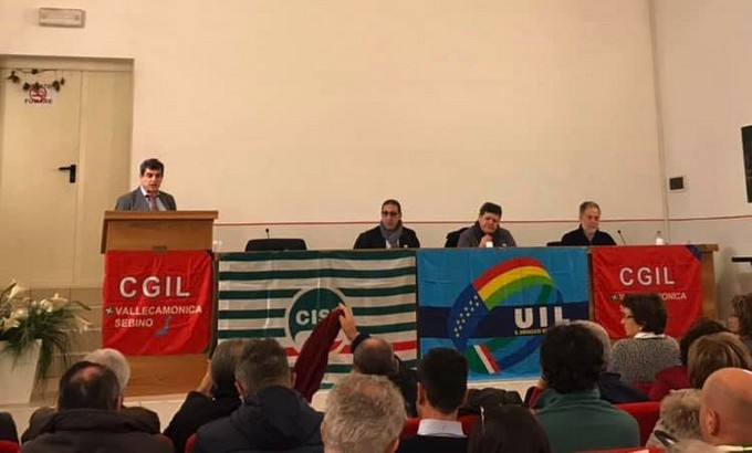 Pisogne, i sindacati camuni riuniti per il direttivo unitario