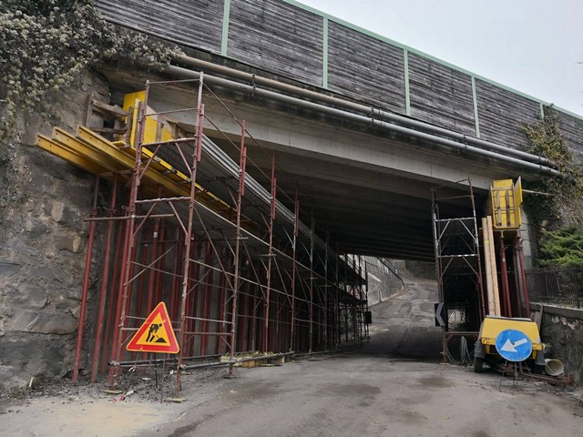 Chiusura notturna della Sp 510: si mette in sicurezza il viadotto di Sale Marasino