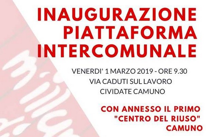 Malegno e Cividate inaugurano la nuova piattaforma ecologica intercomunale nel giorno di “M’illumino di meno”