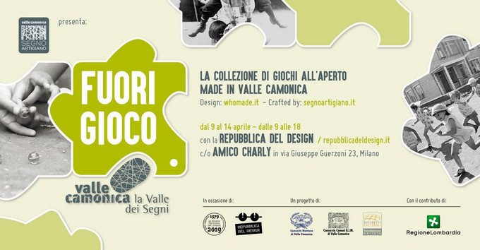 ‘Fuori.Gioco’, elementi d’arredo con i giochi camuni di una volta, esposti a Milano