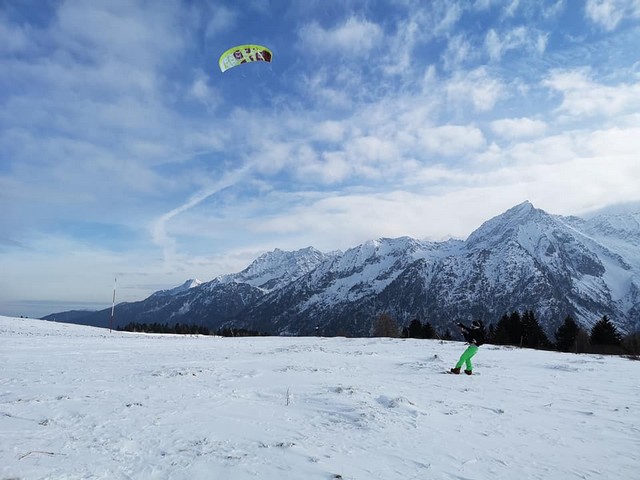 Al Tonale anche lo snowkite tra i protagonisti dell’inverno appena trascorso