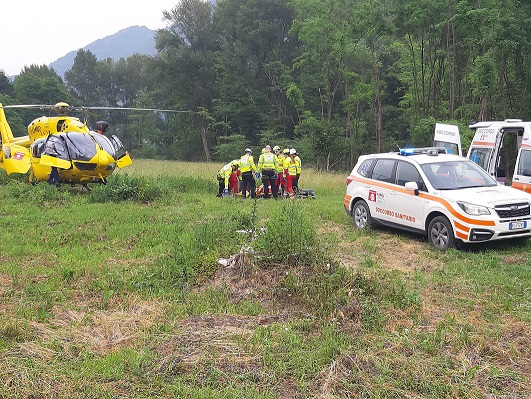 Darfo, investito durante la gara di motocross: crossista 53enne ricoverato a Brescia