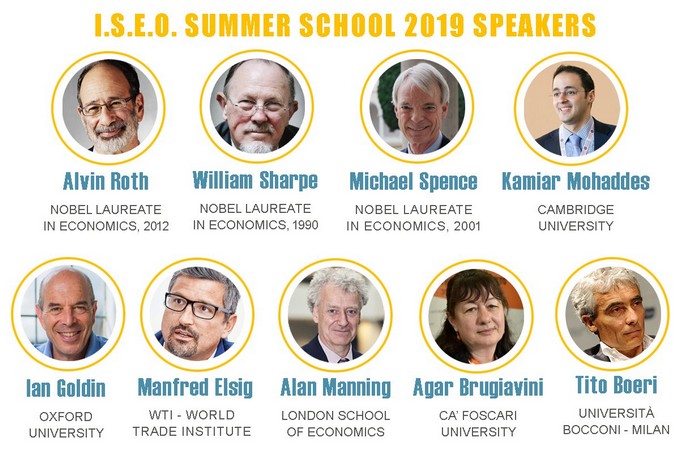 Nobel ed economisti tornano sul Sebino per l’edizione 2019 dell’ I.S.E.O. Summer School